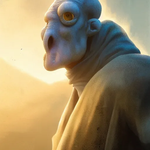 Image similar to handsome squidward, dramatic lighting, cinematic, establishing shot, extremly high detail, photorealistic, cinematic lighting, artstation, style by greg rutkowski