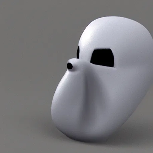 Prompt: a spooky ghost. playstation 1 3 d model.