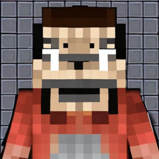 Image similar to markiplier as a minecraft skin,