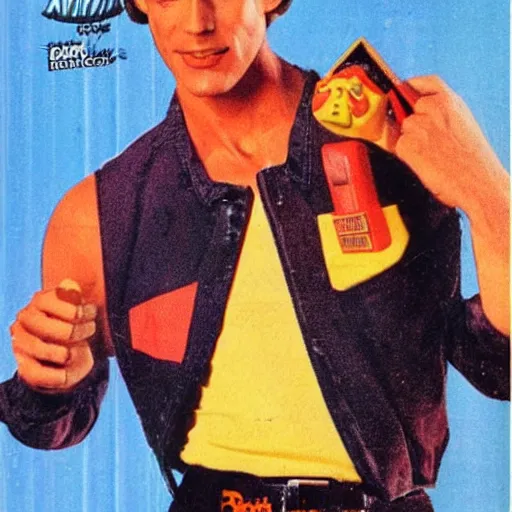 Image similar to cool 1 9 8 0 s action figurine magazine ad photo