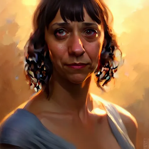 Prompt: a fantasy style portrait painting of rashida jones hybrid in the oil painting unreal 5 daz. rpg portrait, extremely detailed artgerm greg rutkowski vladimir volegov