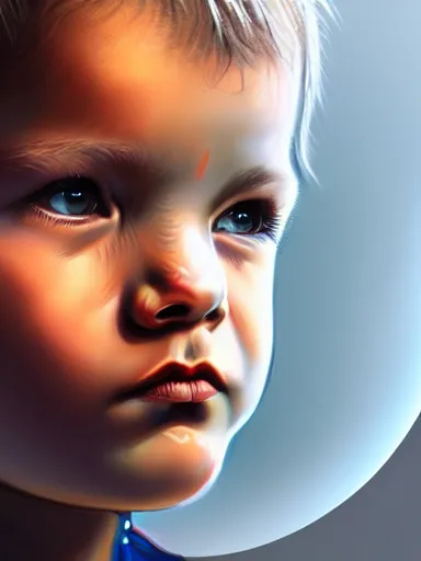 Image similar to a stunning portrait of a bionic kid from 2 0 7 0 s, ultra detail, professional digital art, master study, trending on artstation