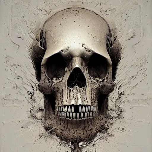 Image similar to portrait_of_a_melting_skull._intricate_abstract._intricate_artwork._by_Tooth_Wu_wlop_beeple_dan_mumford._octane_render_trending_on_artstat