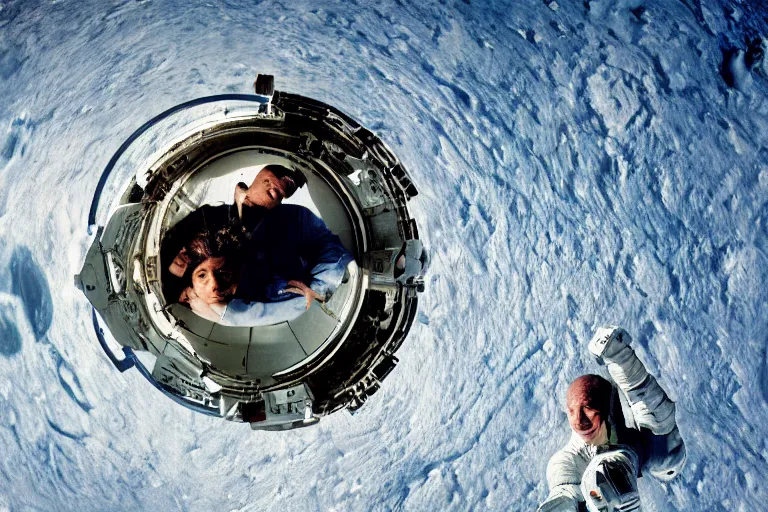 Prompt: closeup portrait of astronauts langing on an inverted planet in deserted inverted new york, among us, natural light, sharp, detailed face, magazine, press, photo, Steve McCurry, David Lazar, Canon, Nikon, focus