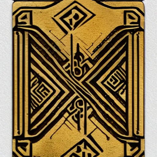 Image similar to taro card, art deco, trending on devianart, detailed