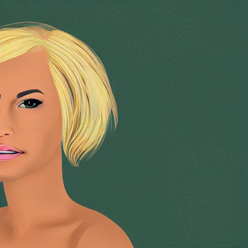 Prompt: a digital painting of a woman with blonde hair