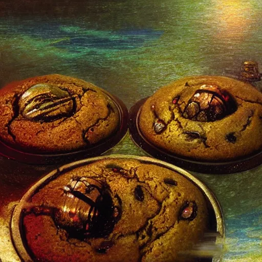 Prompt: creepy abyssal spring space grid hawk prune muffin estuary , by Brom and Salvador Dalí and Albert Bierstadt , bokeh , impressionism , storybook illustration
