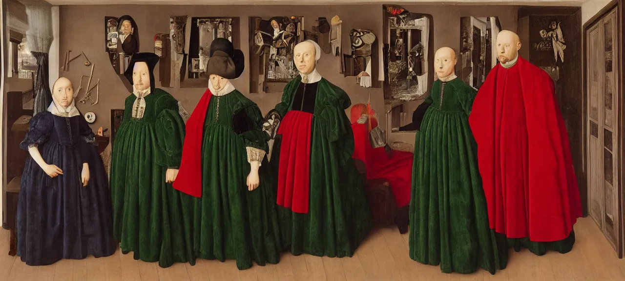 Prompt: Us in the style of Jan van Eyck