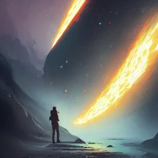 Image similar to the big bang, digital art, greg rutkowski