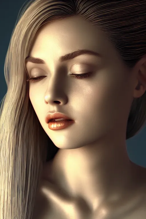 Image similar to ! dream a very beautiful woman, highly detailed, dramatic lighting, octane render, 4 k