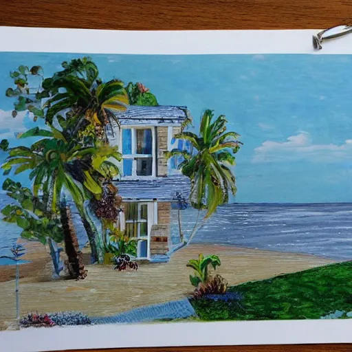 Prompt: house by the seaside