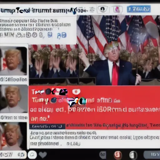 Image similar to trump tweeting bombs at people