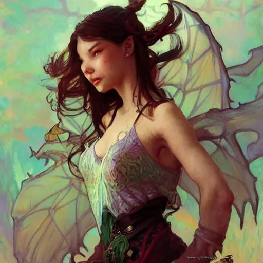 Image similar to dragon girl by Stanley Artgerm Lau, greg rutkowski, thomas kindkade, alphonse mucha, loish, norman Rockwell