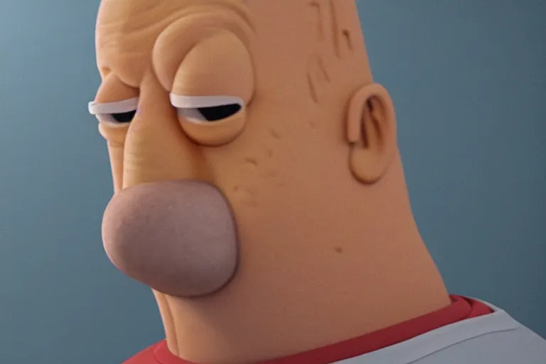 Prompt: real life photorealistic homer simpson
