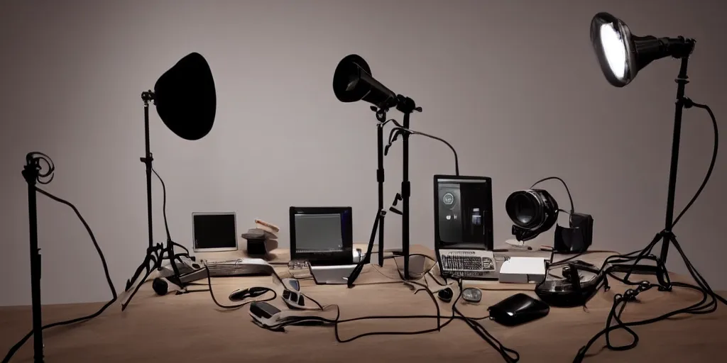 Image similar to i dream of android phones, modern, studio, studio light