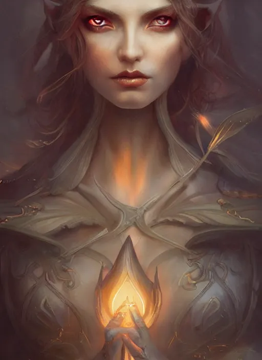 Prompt: female elf painted by artgerm and tom bagshaw, fantasy art, dramatic lighting, highly detailed oil painting