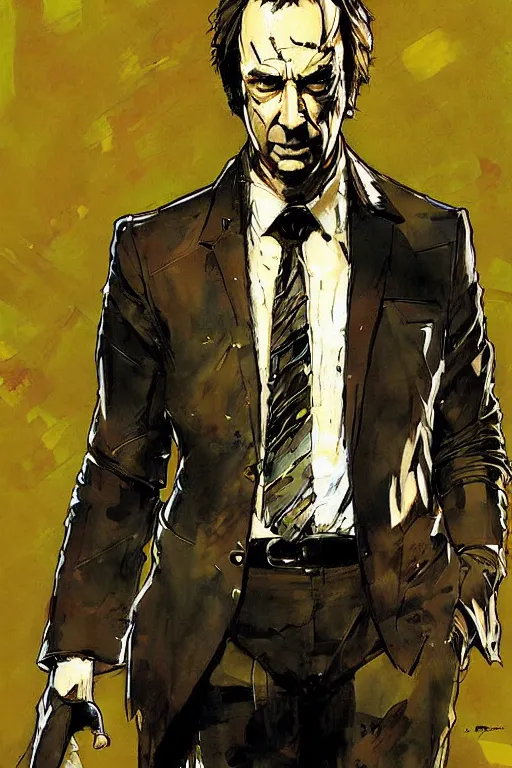 Image similar to saul goodman painting by yoji shinkawa