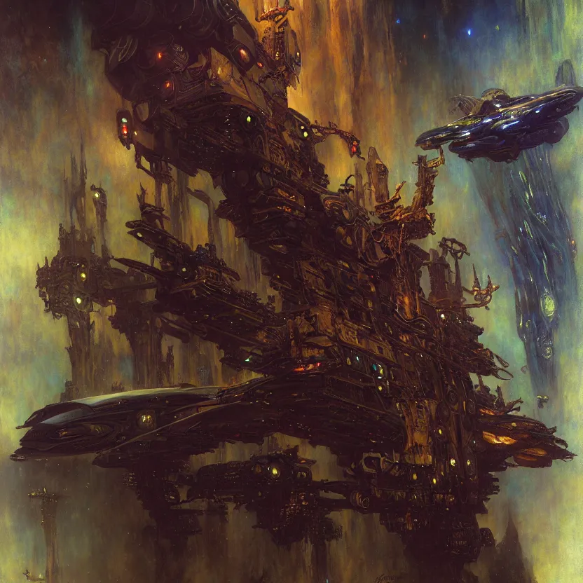 Prompt: portrait of lucifer. futuristic spaceship. shadowrun furaffiniy cyberpunk fantasy highly detailed painting by gaston bussiere craig mullins jc leyendecker gustav klimt artgerm greg rutkowski john berkey, bergey, craig mullins, ruan jia, raymond swanland, jeremy mann, tom lovell, alex malveda