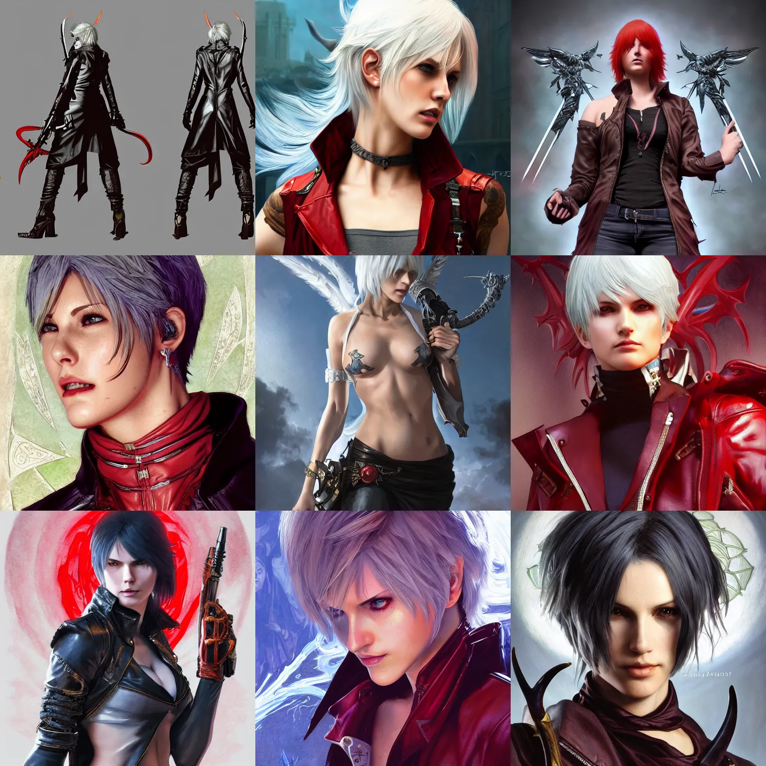 Main Characters Illustration - Devil May Cry 5 Art Gallery