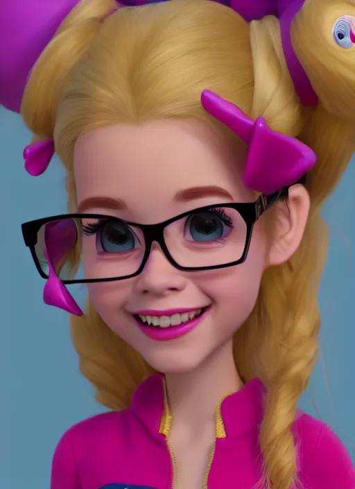 Image similar to portrait of Belle Delphine in the style of Disney Pixar, 3D, 4K