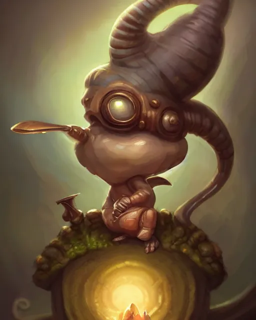 Image similar to cute little anthropomorphic snail cute and adorable, pretty, beautiful, dnd character art portrait, matte fantasy painting, deviantart artstation, by jason felix by steve argyle by tyler jacobson by peter mohrbacher, cinema