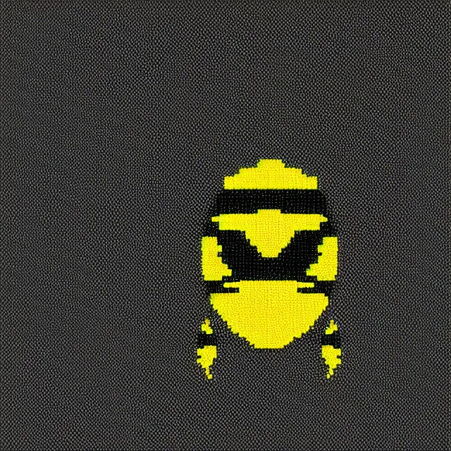 Image similar to bumble bee, pixelated, flying, 4 k