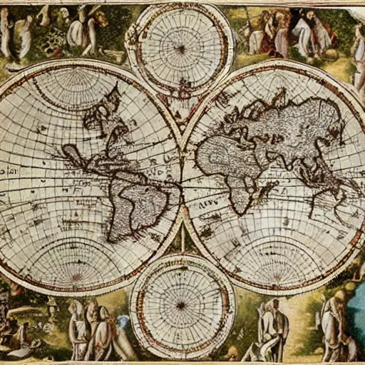 Image similar to “an ancient map showing the way to Sleepyland”