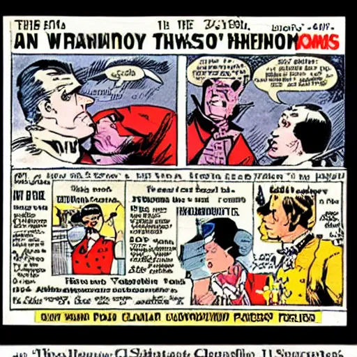 Prompt: the phantom in 2 0 th century newspaper sunday comics