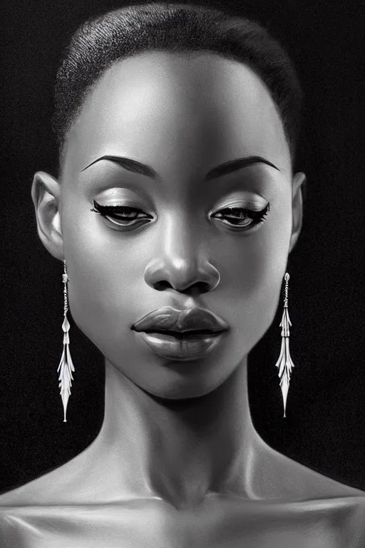 Image similar to hyperrealistic photography of a highly detailed and symmetrical gorgeous black female ballerina in the style of vargas and wlop, highly detailed, face symmetry, masterpiece, award - winning, sharp focus, intricate concept art, ambient lighting, 8 k, artstation