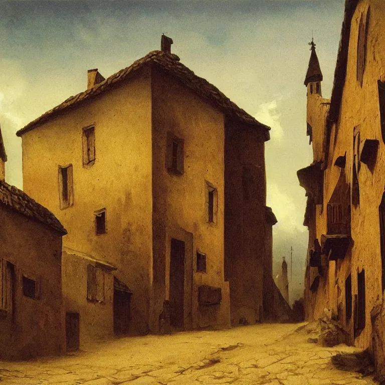 Image similar to A village from Spain. Carl Gustav Carus.