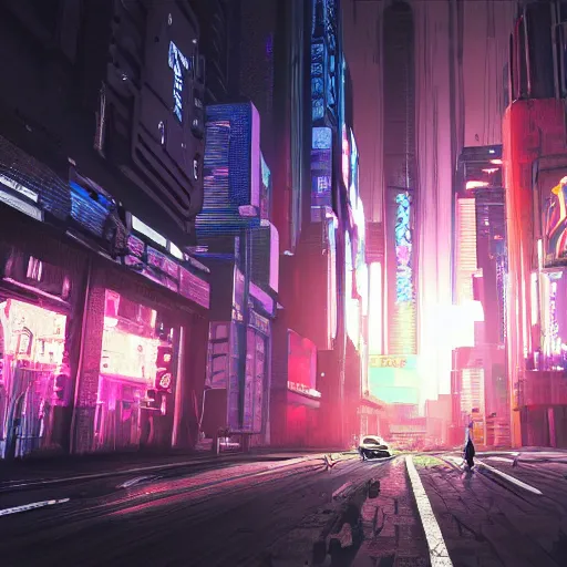 Image similar to cyberpunk city lsd