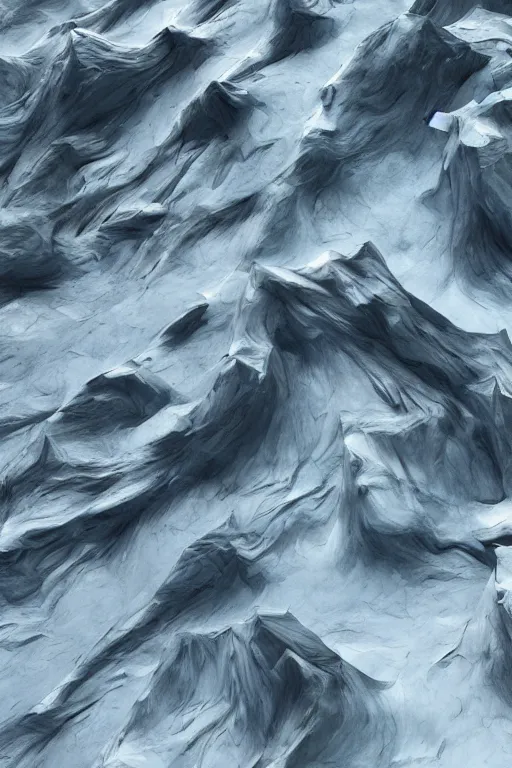 Image similar to 3 d render, abstract nature, glacier, 3 d artwork, sci - fi, space