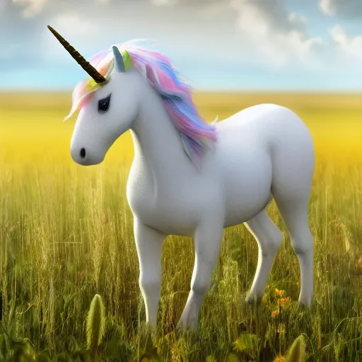 Image similar to a unicorn with wings standing in a field of marijuana eating, wildlife photography, 8 k, highly detailed, ultra realistic