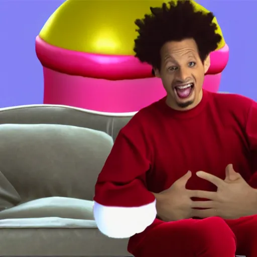 Image similar to a still of the eric andre show, super mario 6 4 graphics