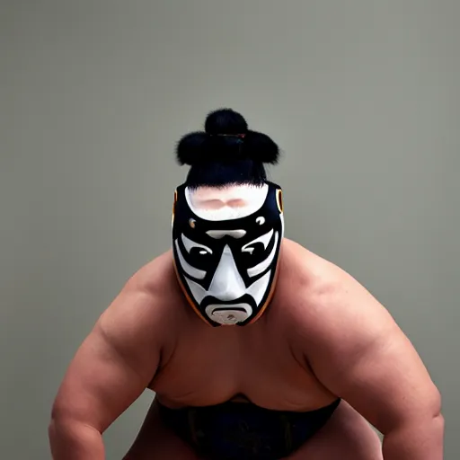 Image similar to masked sumo wrestler luchador