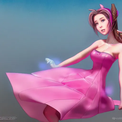 Image similar to pink dress aerith aeris by logan cure, BangkuART, sakimichan, yan gisuka, zeronis, dan eder, nick silva, Ja Mong, 4k, artstation