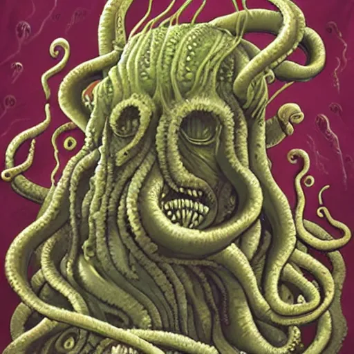 Image similar to Donald Trump as a Lovecraftian tentacle monster