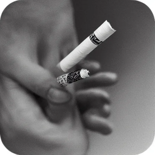 Image similar to cigarette in fingers, hyper realistic