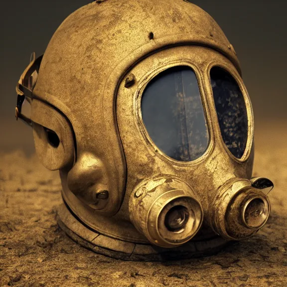 Prompt: ancient roman gas mask, splash art, movie still, cinematic lighting, dramatic, octane render, long lens, shallow depth of field, bokeh, anamorphic lens flare, 8k, hyper detailed, 35mm film grain