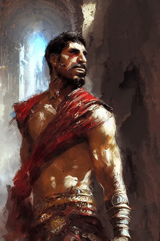 Image similar to prince of persia warrior within portrait by craig mullins