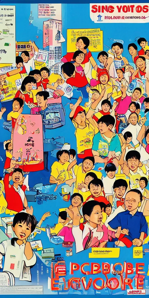 Image similar to 1 9 9 0 s singaporean public education poster