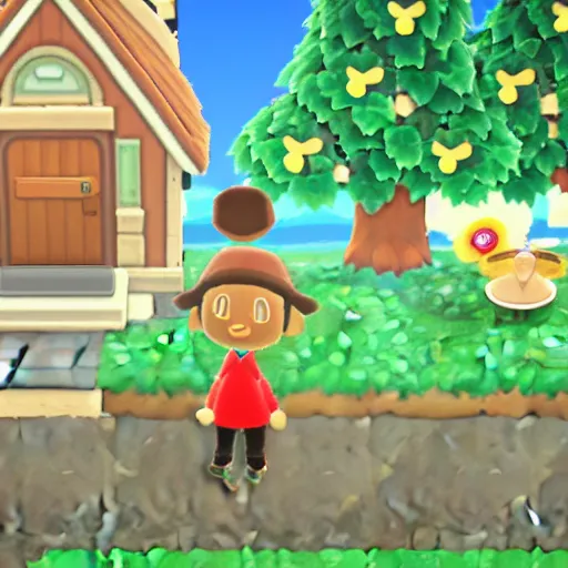 Prompt: animal crossing crime scene screenshot