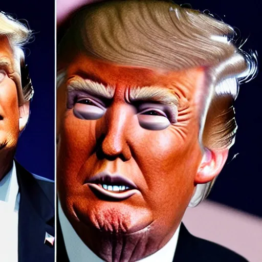 Image similar to donald trump wearing a batman mask hyper realistic