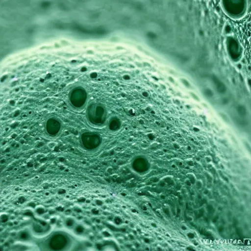 Image similar to amoeba eating infusoria, beautiful macro photography, cold ambient light