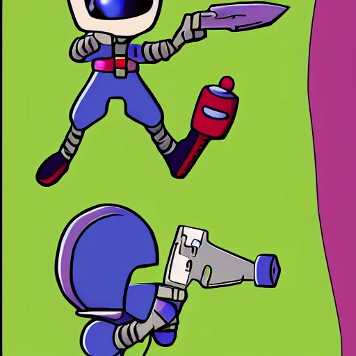 Prompt: commander keen illustration by mobius