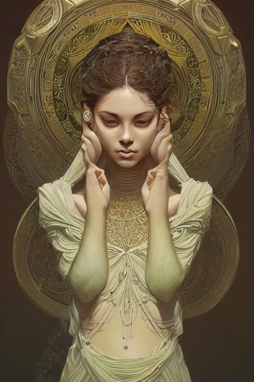 Image similar to no figure!, ultra realistic illustration, a jade statue of sacred geometry, intricate, elegant, highly detailed, digital painting, artstation, concept art, smooth, sharp focus, illustration, art by artgerm and greg rutkowski and alphonse mucha