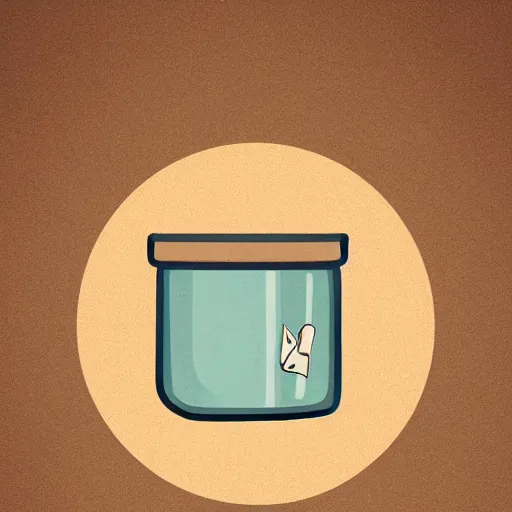 Prompt: minimalistic logo of brain on jar, photo, trending on behance, award winning