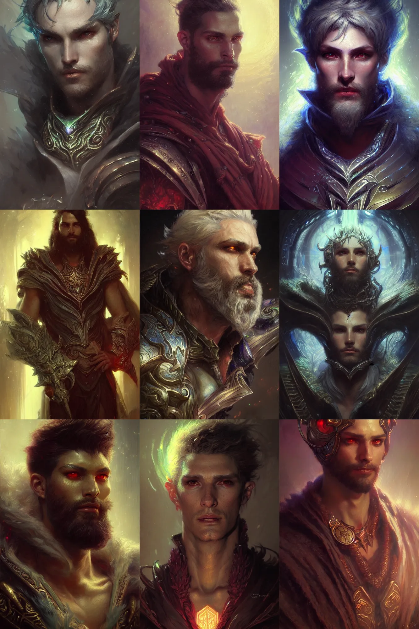 Prompt: realistic portrait beautiful concept art of a male warlock league of legend character, created by gaston bussiere, gustave dore and greg rutkowski, high detailed, smooth draw, synthwave neon retro, intricate, trending on artstation