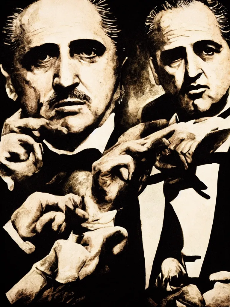 Prompt: The Godfather by Martin Handford