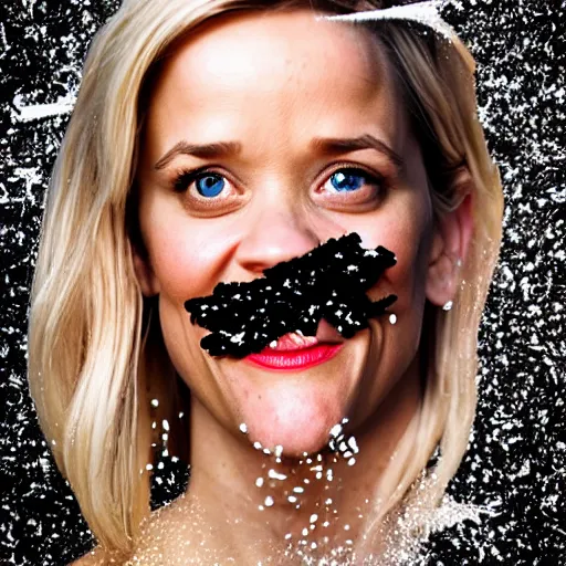 Image similar to a pile of rice double exposure reece witherspoon face